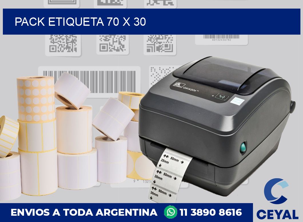 pack etiqueta 70 x 30