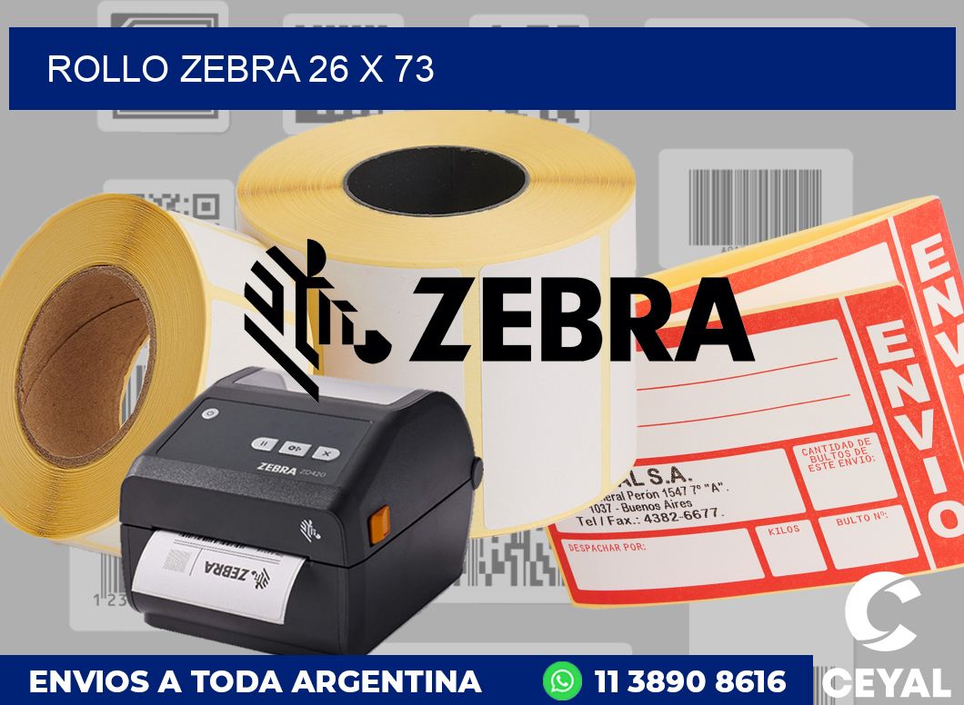 rollo zebra 26 x 73