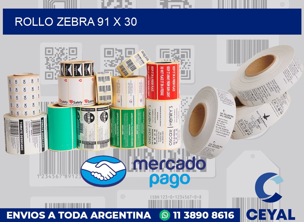 rollo zebra 91 x 30