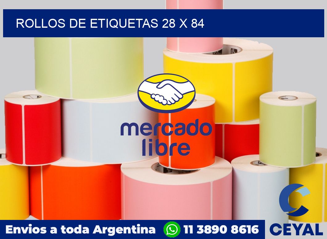 rollos de etiquetas 28 x 84