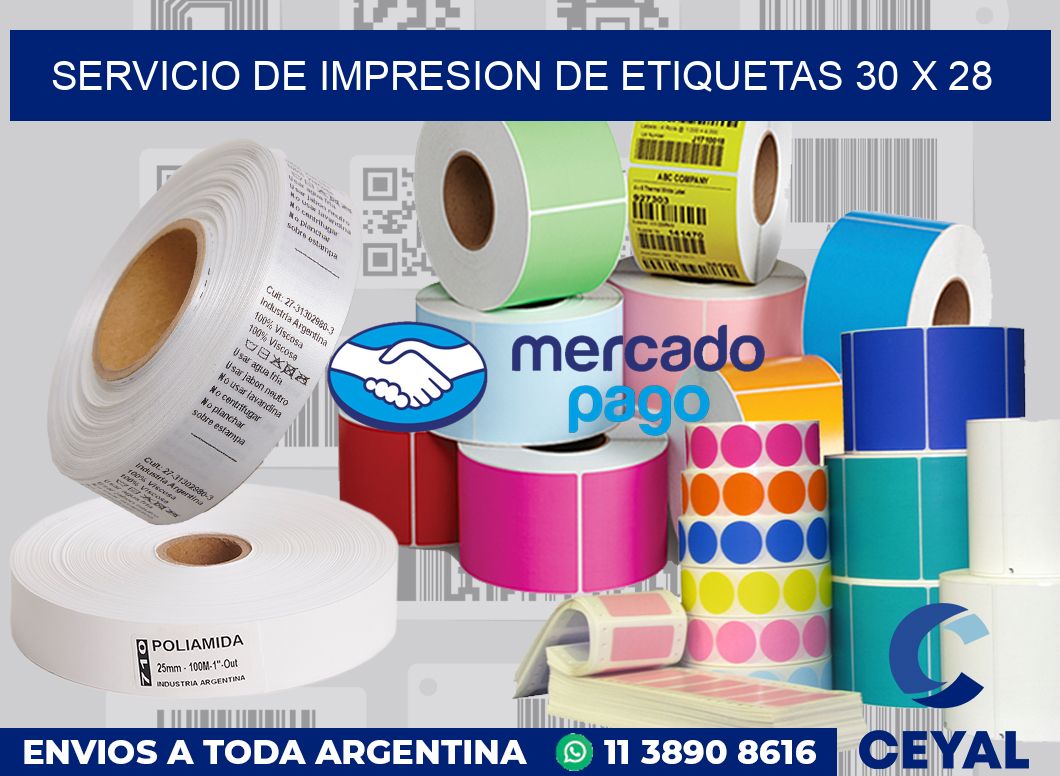 servicio de impresion de etiquetas 30 x 28