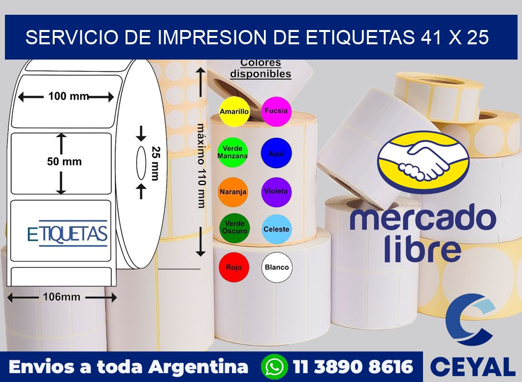 servicio de impresion de etiquetas 41 x 25