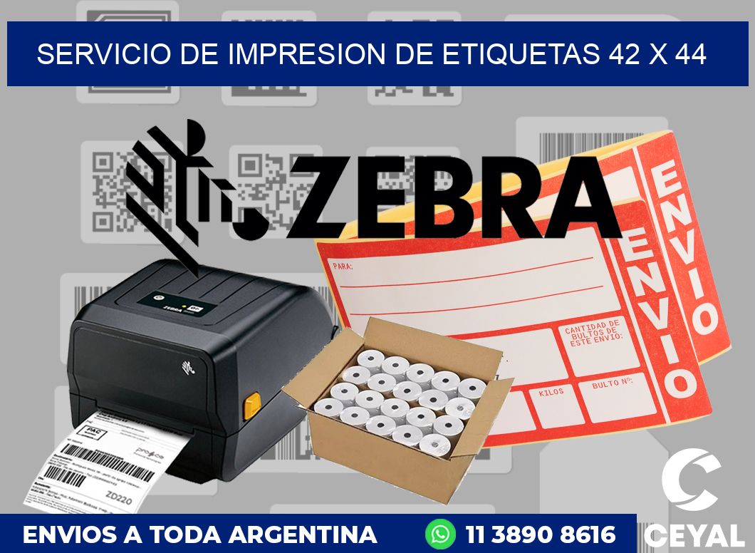 servicio de impresion de etiquetas 42 x 44