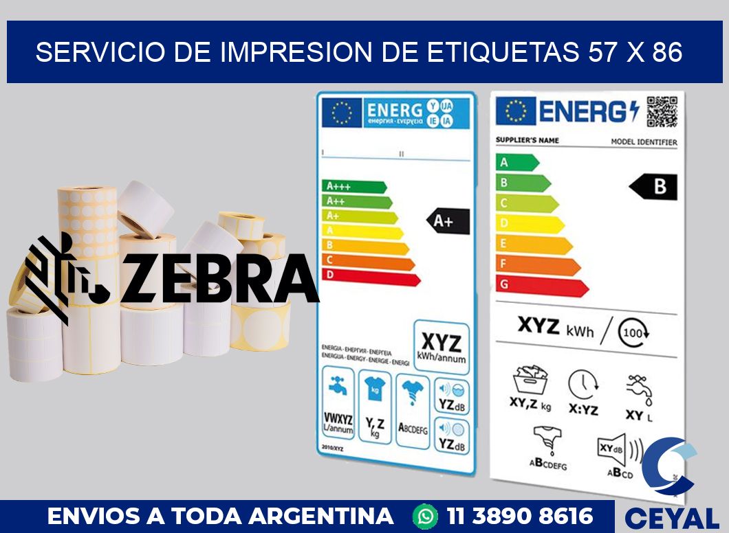 servicio de impresion de etiquetas 57 x 86