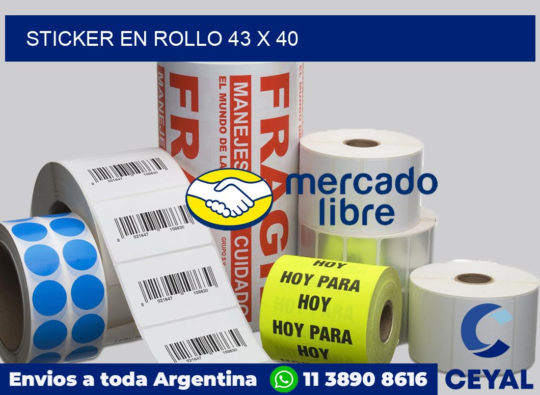 sticker en rollo 43 x 40