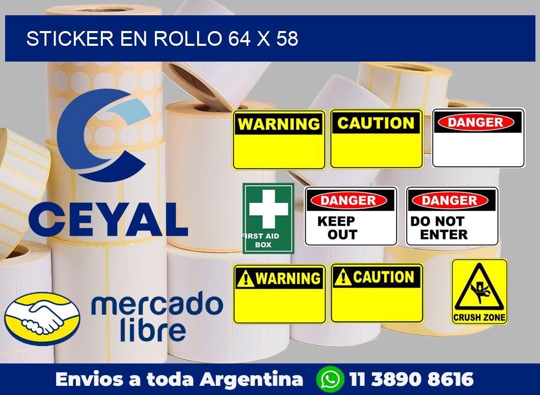sticker en rollo 64 x 58