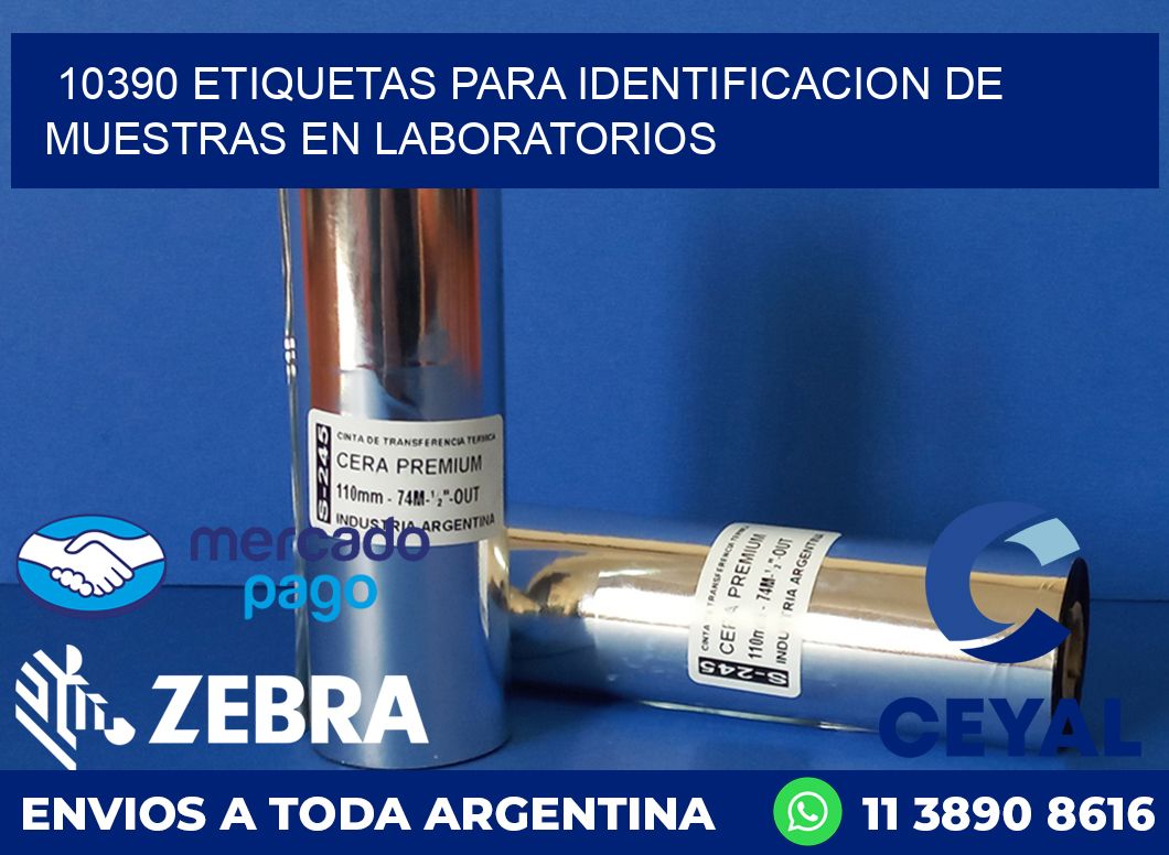 10390 ETIQUETAS PARA IDENTIFICACION DE MUESTRAS EN LABORATORIOS
