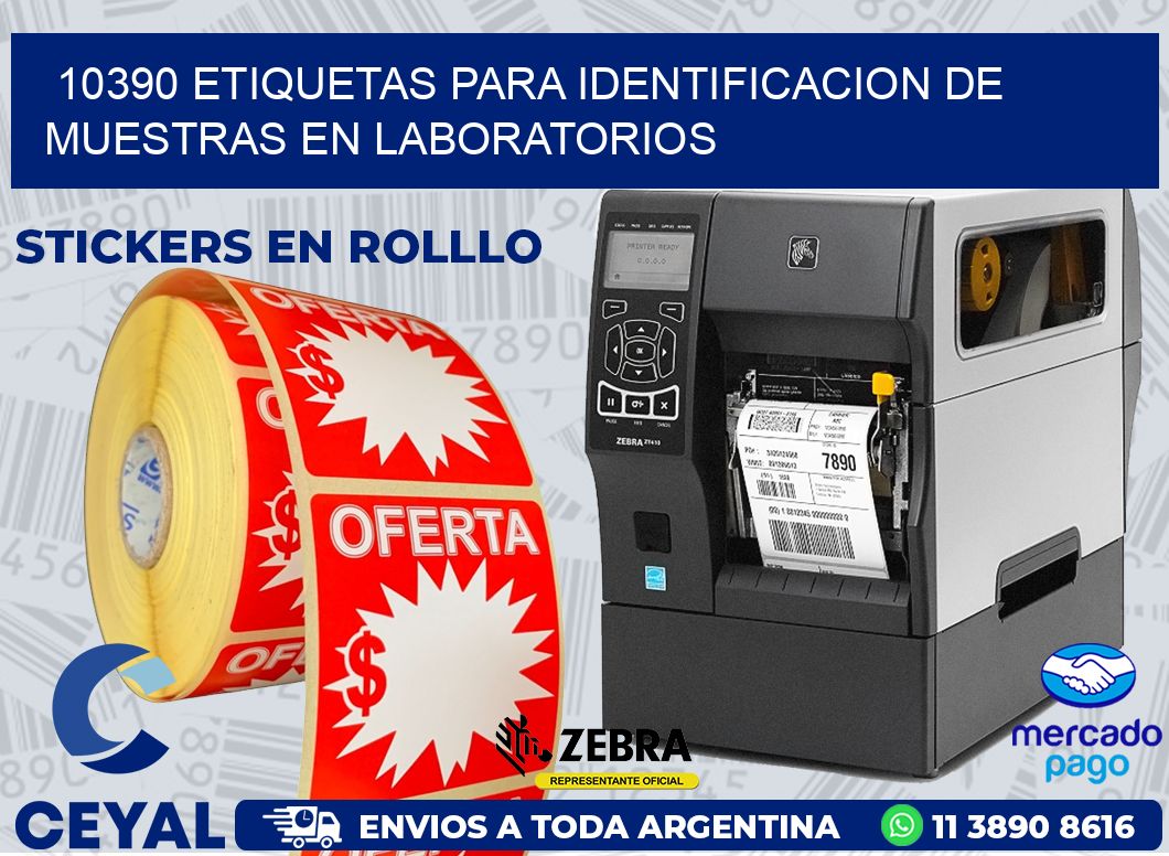 10390 ETIQUETAS PARA IDENTIFICACION DE MUESTRAS EN LABORATORIOS