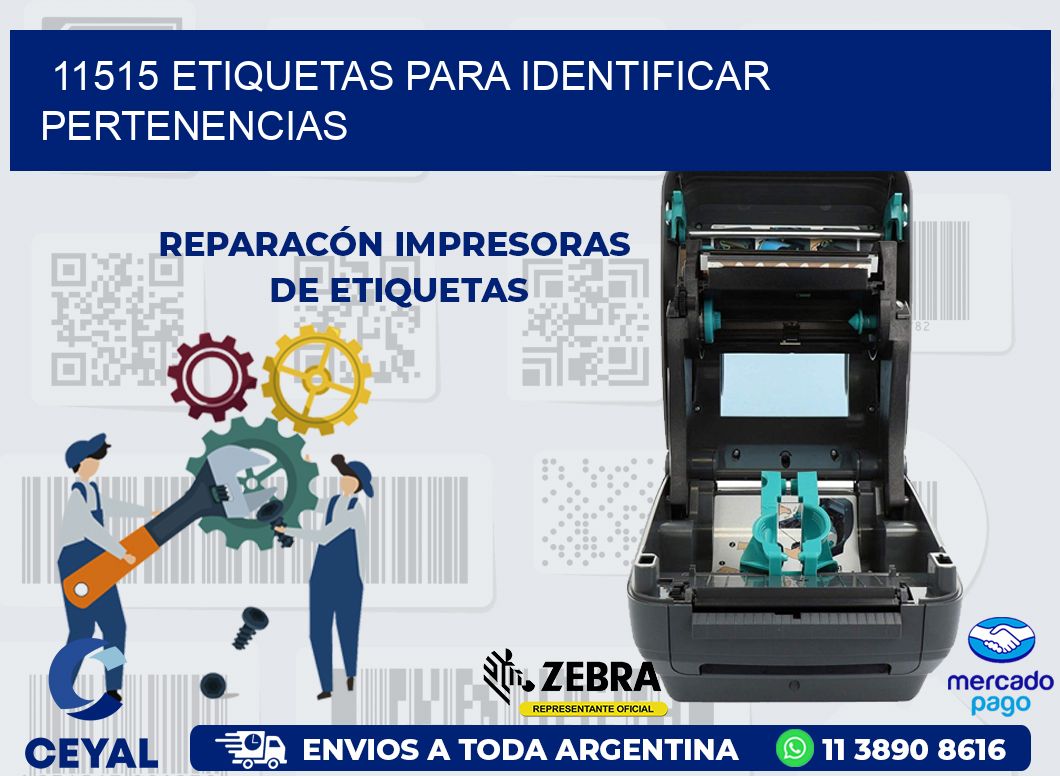 11515 ETIQUETAS PARA IDENTIFICAR PERTENENCIAS