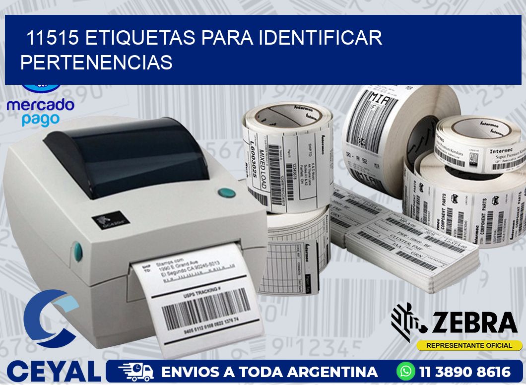 11515 ETIQUETAS PARA IDENTIFICAR PERTENENCIAS