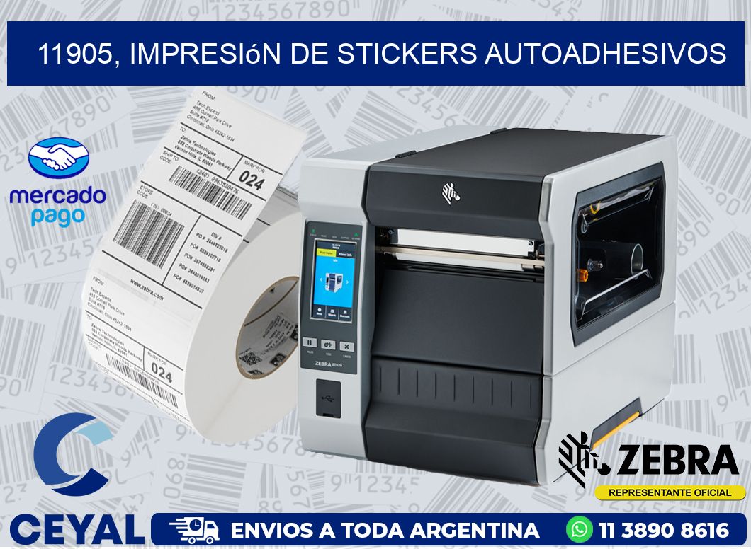11905, impresión de stickers autoadhesivos