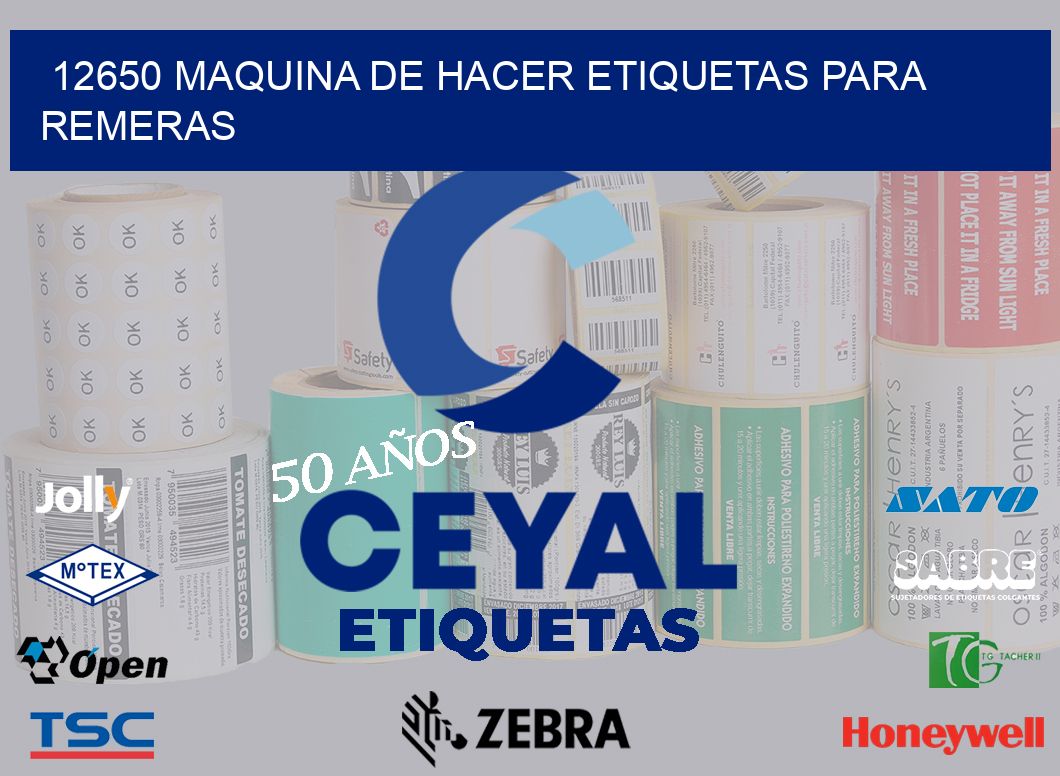 12650 MAQUINA DE HACER ETIQUETAS PARA REMERAS