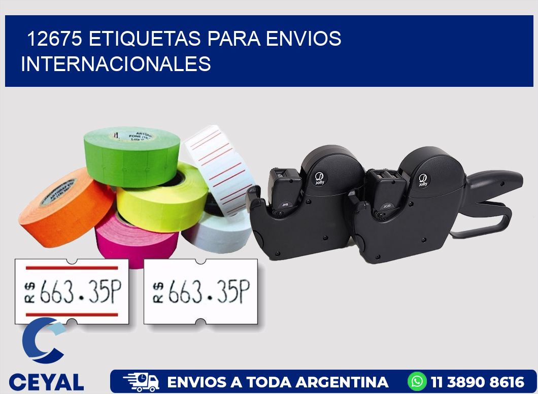 12675 ETIQUETAS PARA ENVIOS INTERNACIONALES