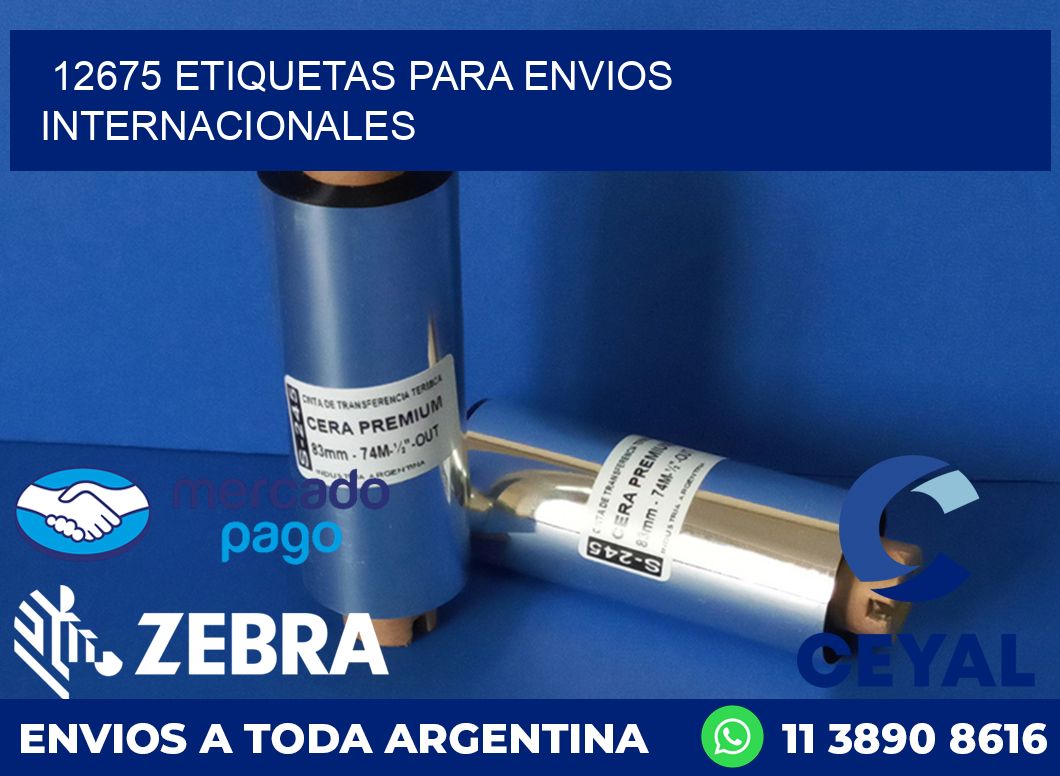 12675 ETIQUETAS PARA ENVIOS INTERNACIONALES