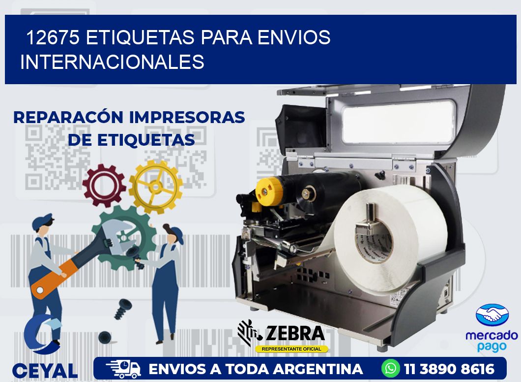12675 ETIQUETAS PARA ENVIOS INTERNACIONALES