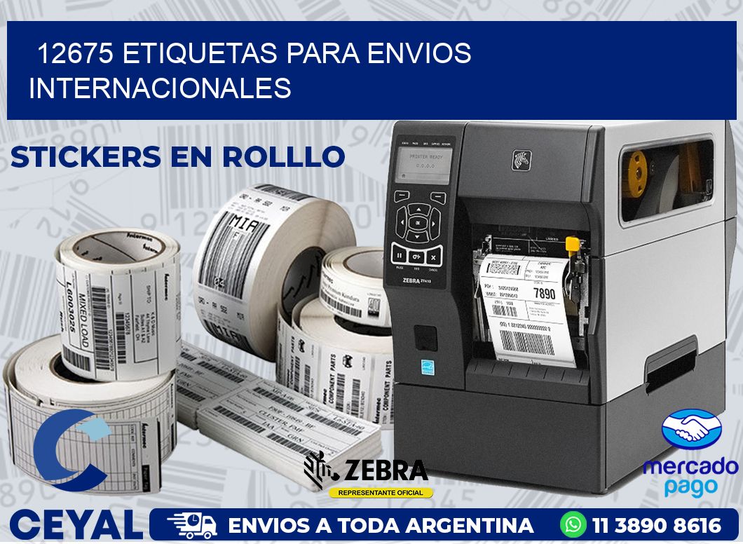 12675 ETIQUETAS PARA ENVIOS INTERNACIONALES