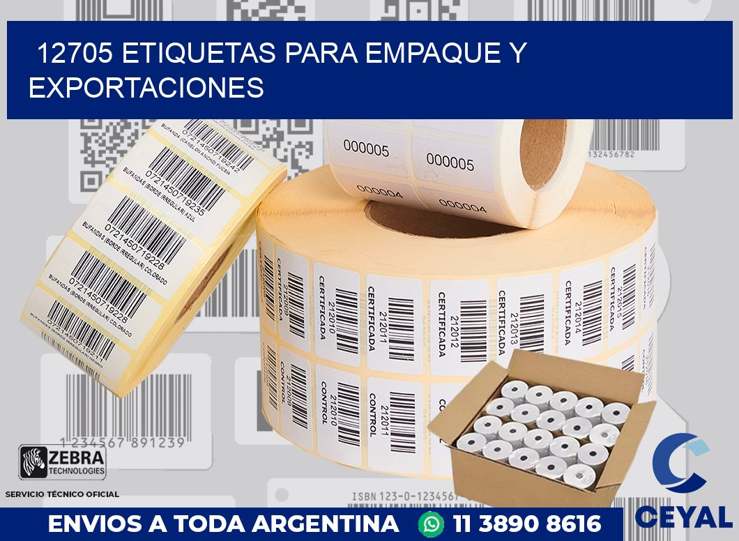 12705 ETIQUETAS PARA EMPAQUE Y EXPORTACIONES