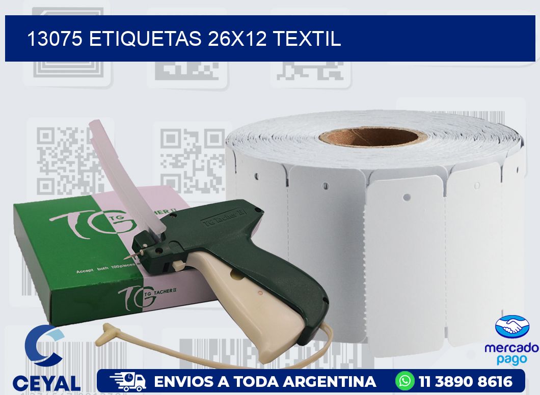 13075 ETIQUETAS 26X12 TEXTIL