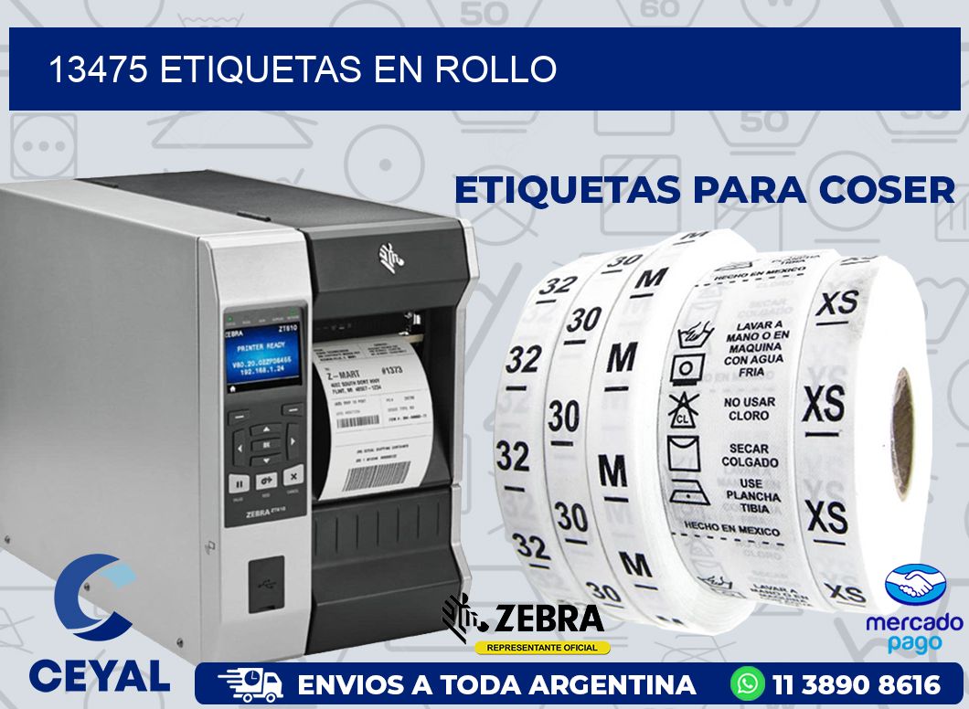 13475 ETIQUETAS EN ROLLO