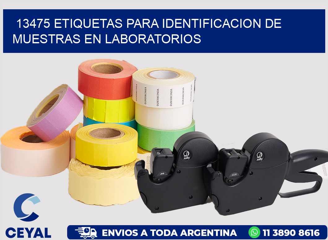 13475 ETIQUETAS PARA IDENTIFICACION DE MUESTRAS EN LABORATORIOS