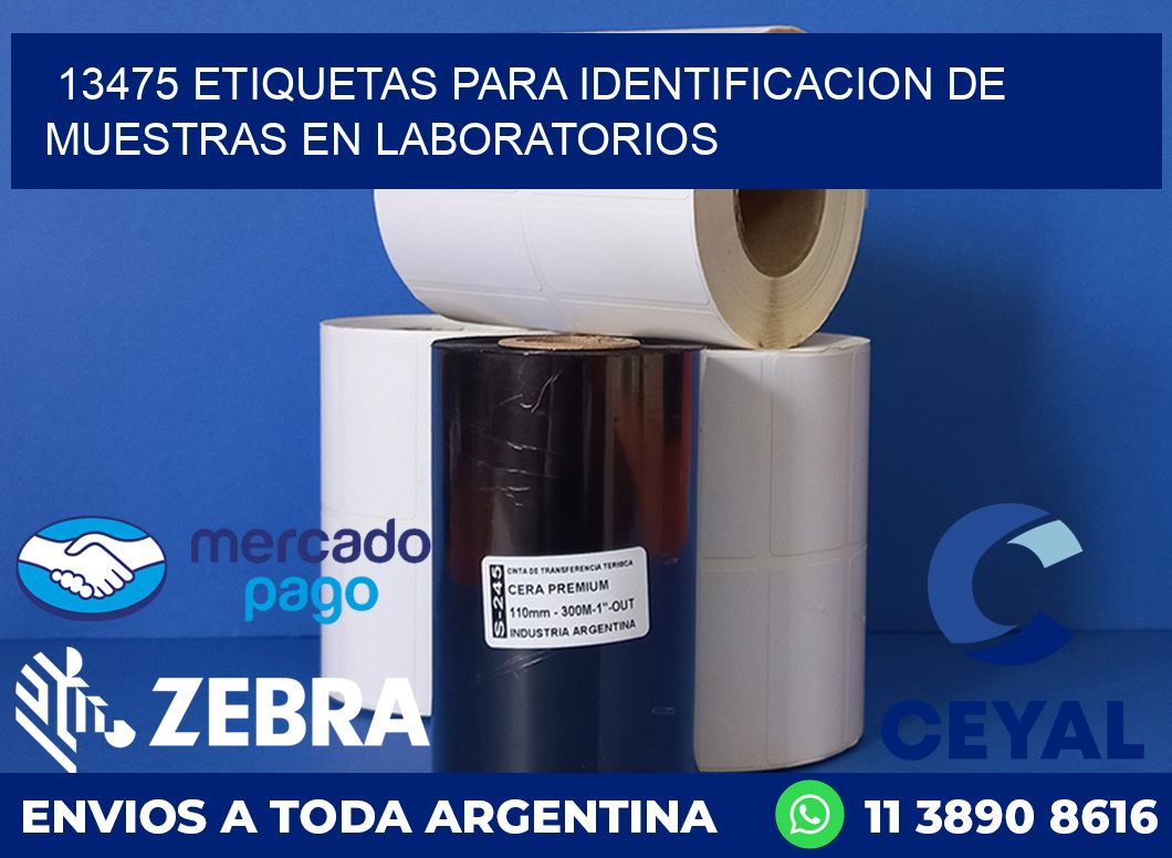 13475 ETIQUETAS PARA IDENTIFICACION DE MUESTRAS EN LABORATORIOS
