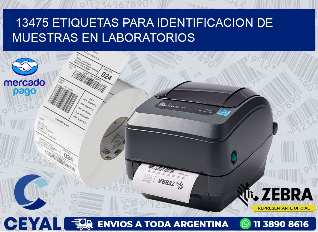 13475 ETIQUETAS PARA IDENTIFICACION DE MUESTRAS EN LABORATORIOS