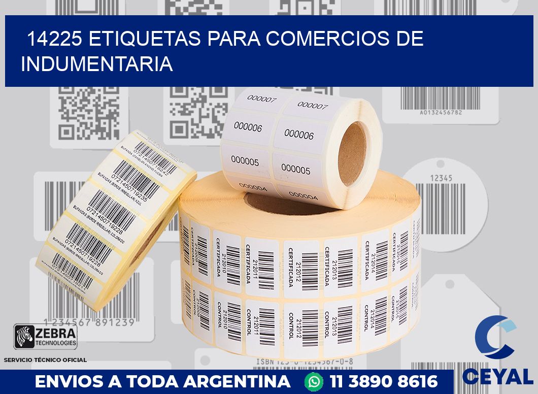 14225 ETIQUETAS PARA COMERCIOS DE INDUMENTARIA