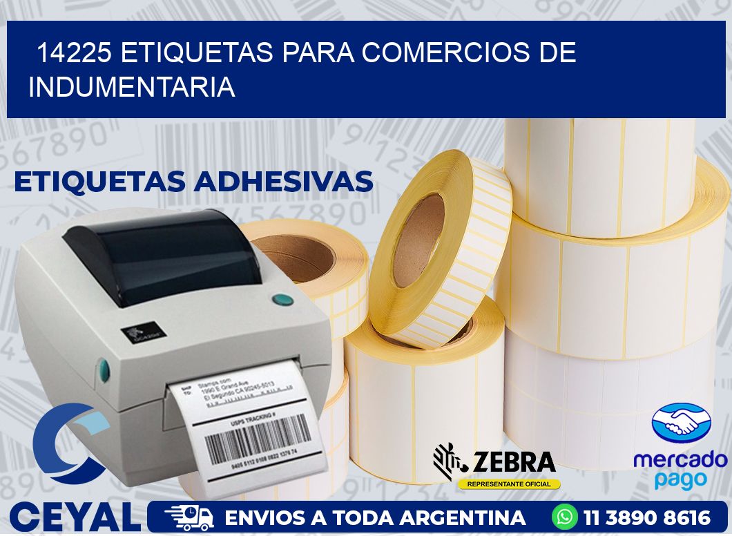 14225 ETIQUETAS PARA COMERCIOS DE INDUMENTARIA