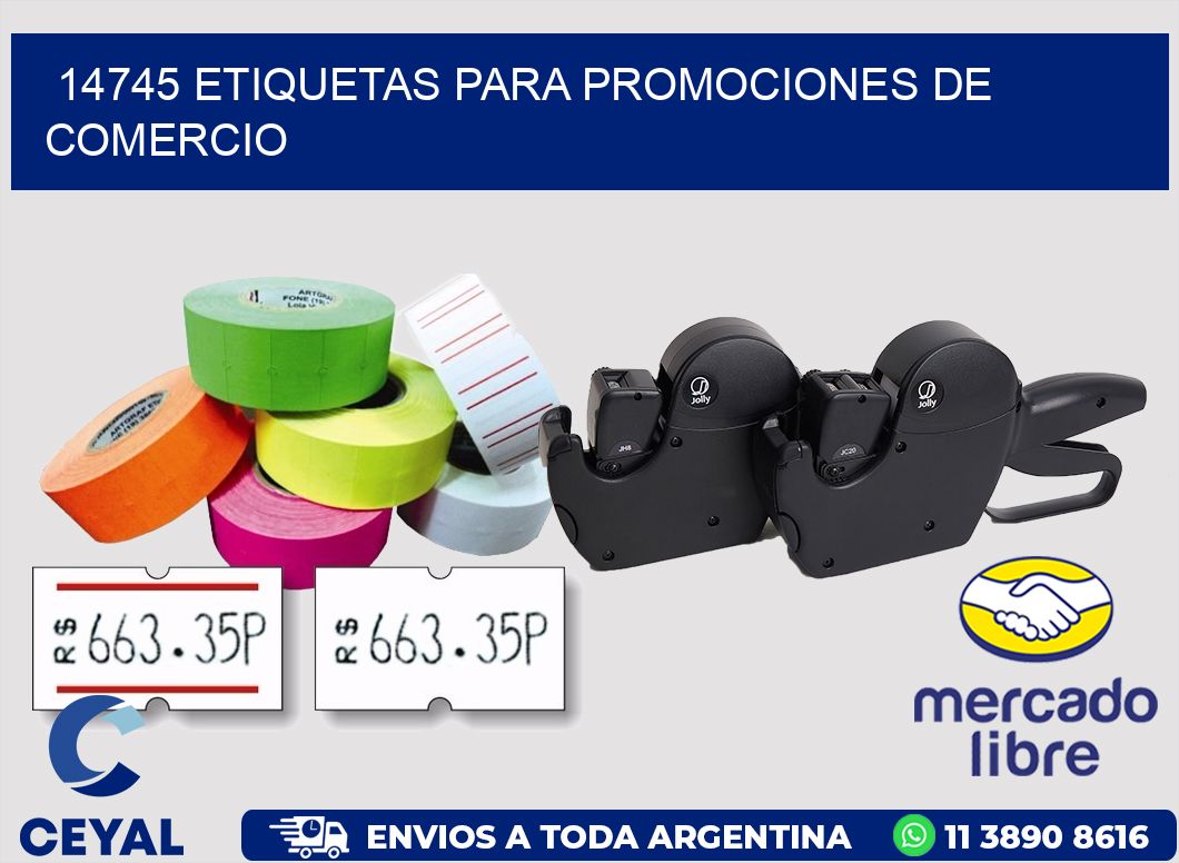 14745 ETIQUETAS PARA PROMOCIONES DE COMERCIO