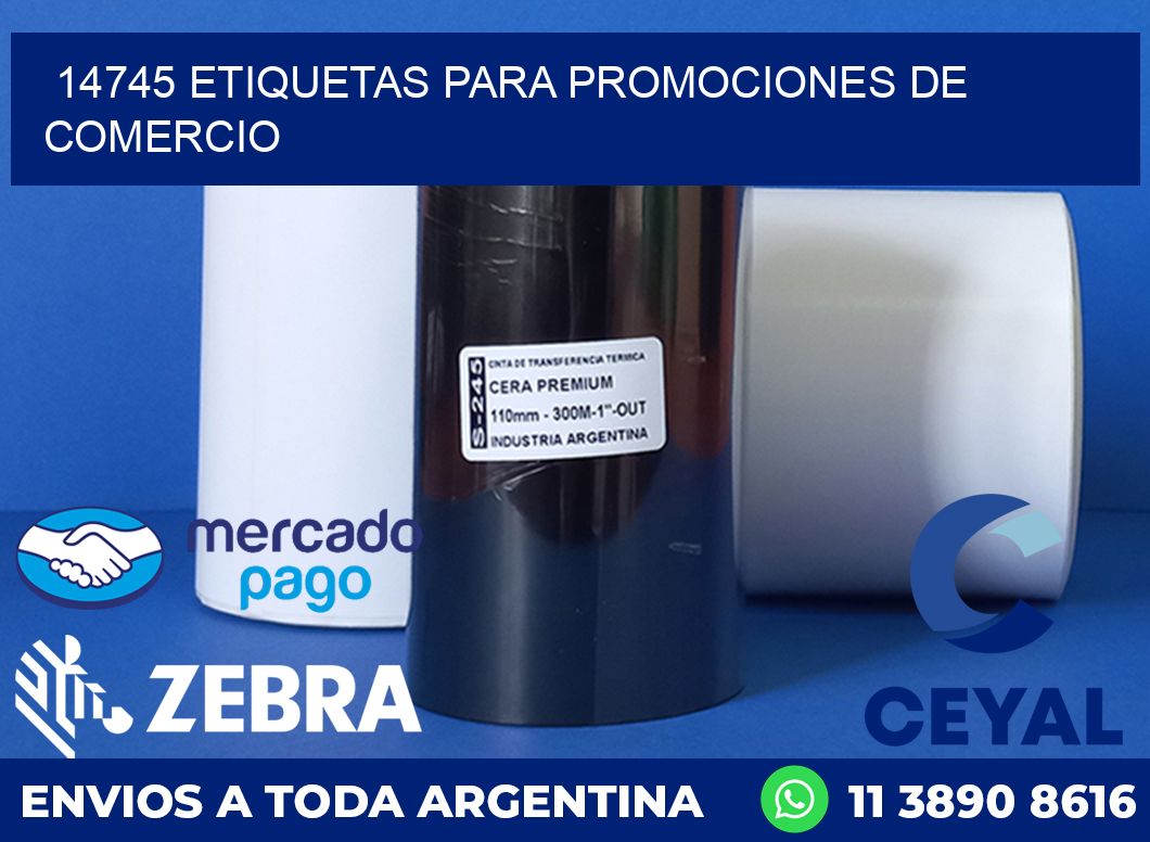14745 ETIQUETAS PARA PROMOCIONES DE COMERCIO