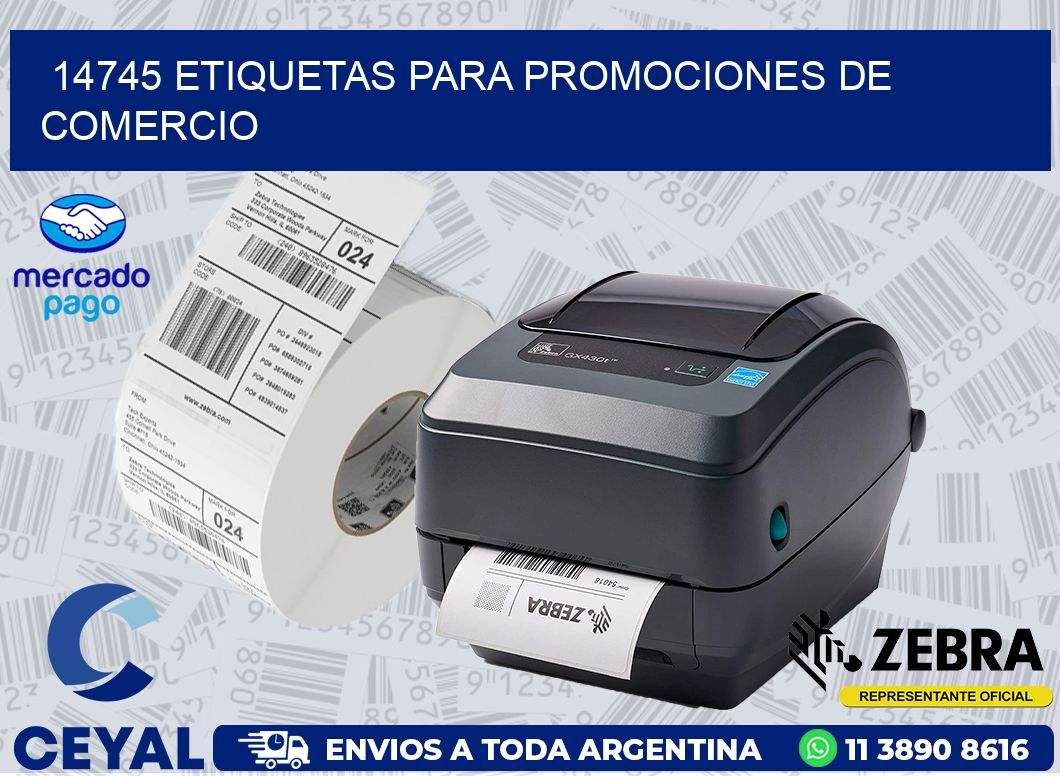 14745 ETIQUETAS PARA PROMOCIONES DE COMERCIO