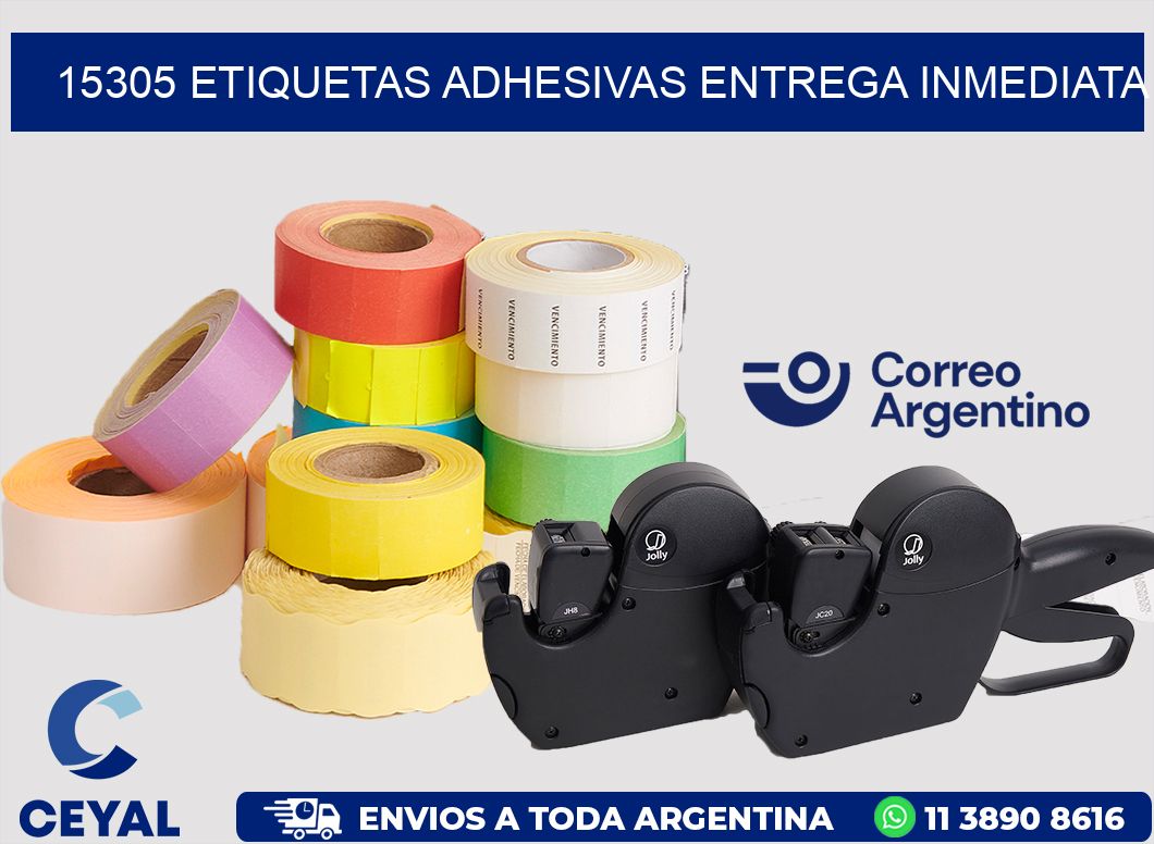15305 ETIQUETAS ADHESIVAS ENTREGA INMEDIATA