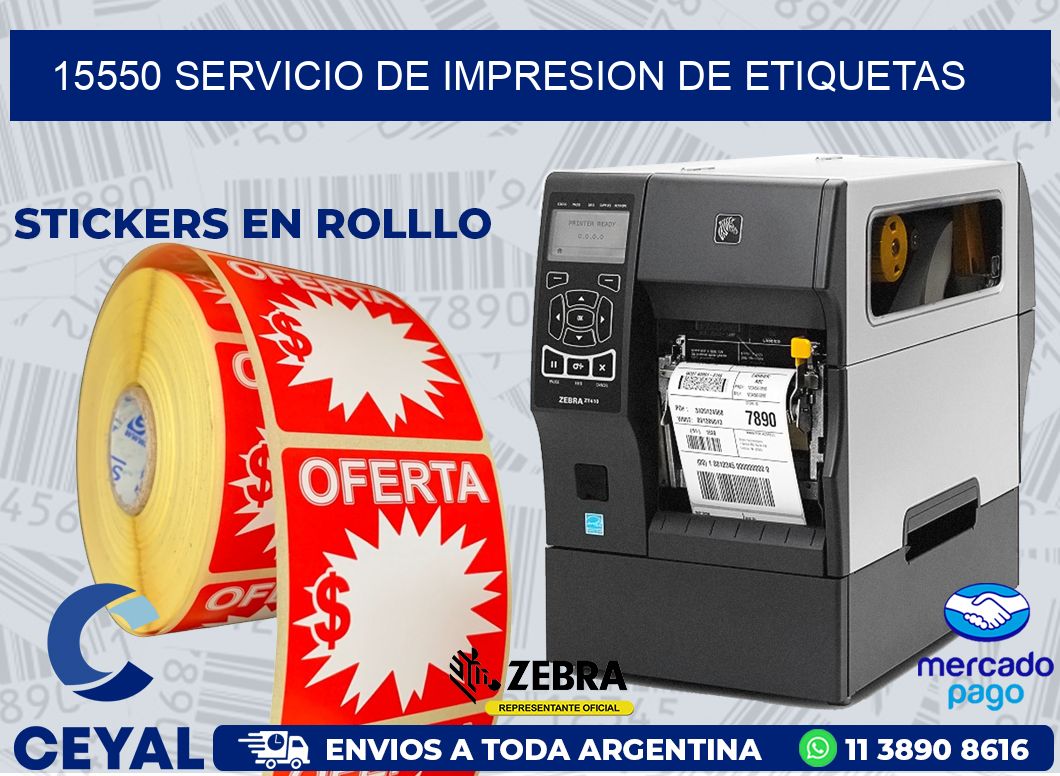 15550 SERVICIO DE IMPRESION DE ETIQUETAS