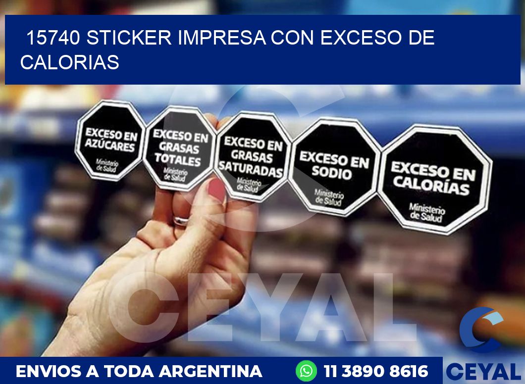 15740 STICKER IMPRESA CON EXCESO DE CALORIAS