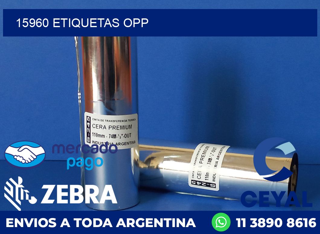15960 ETIQUETAS OPP