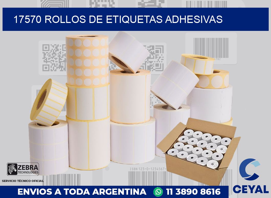 17570 ROLLOS DE ETIQUETAS ADHESIVAS