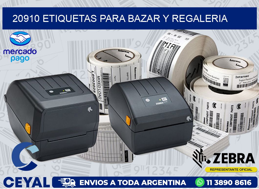 20910 ETIQUETAS PARA BAZAR Y REGALERIA