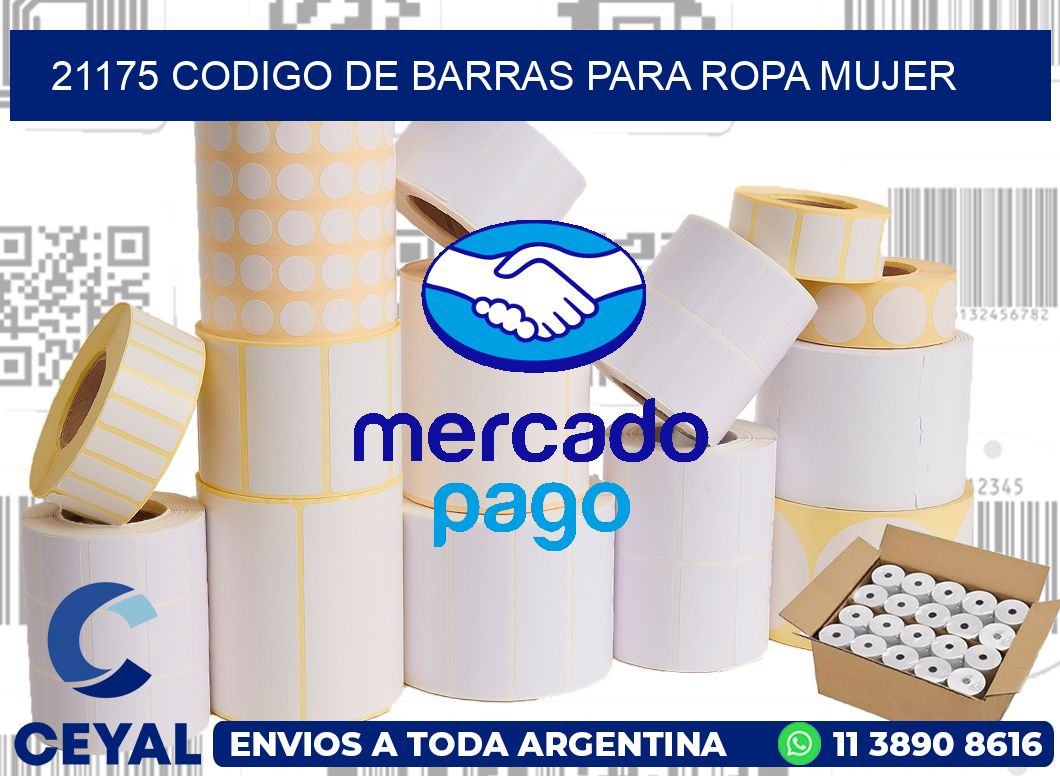 21175 CODIGO DE BARRAS PARA ROPA MUJER