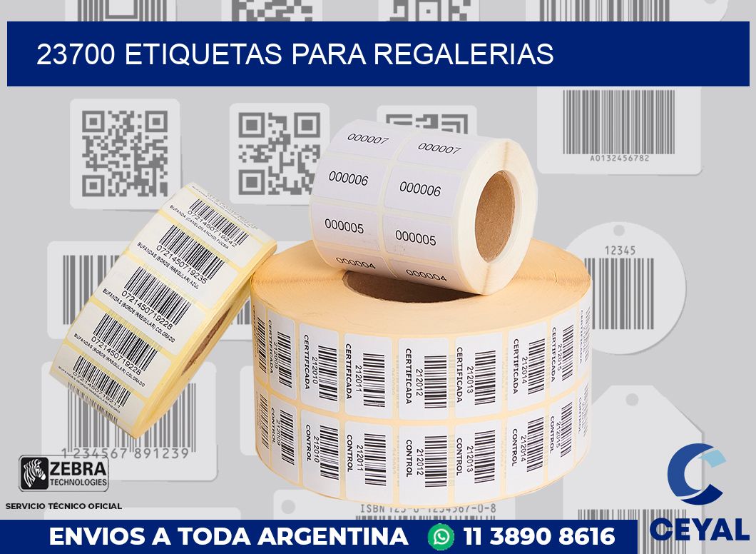 23700 ETIQUETAS PARA REGALERIAS