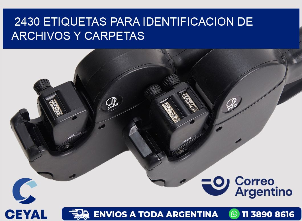 2430 ETIQUETAS PARA IDENTIFICACION DE ARCHIVOS Y CARPETAS