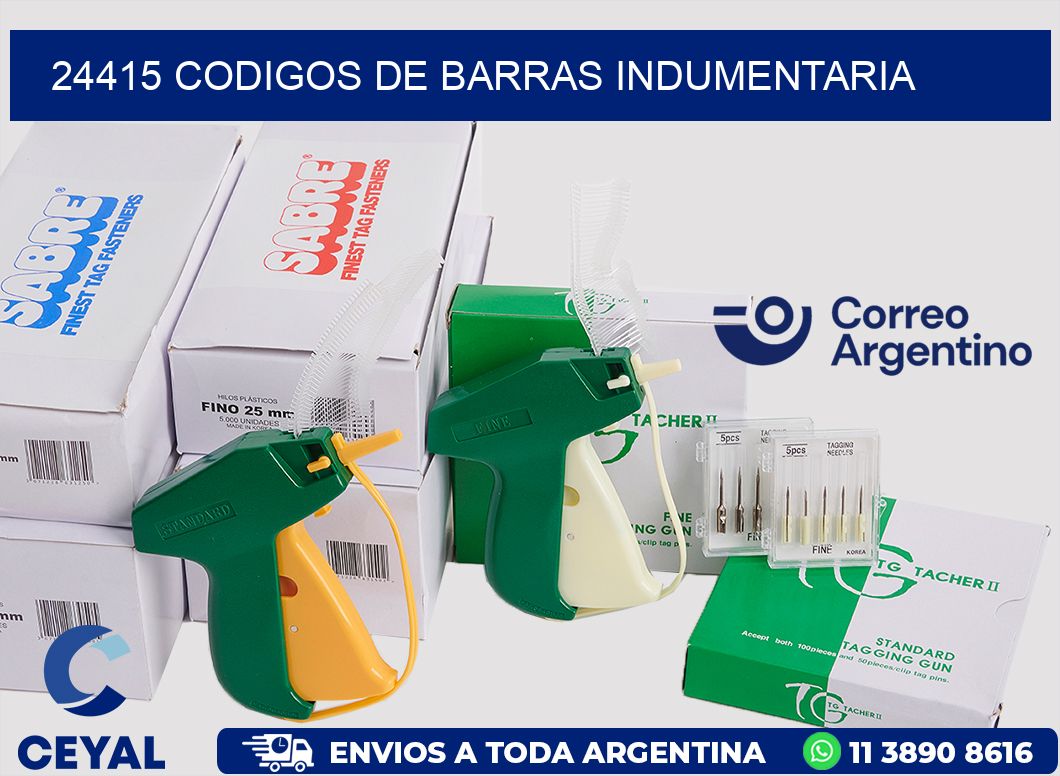 24415 CODIGOS DE BARRAS INDUMENTARIA