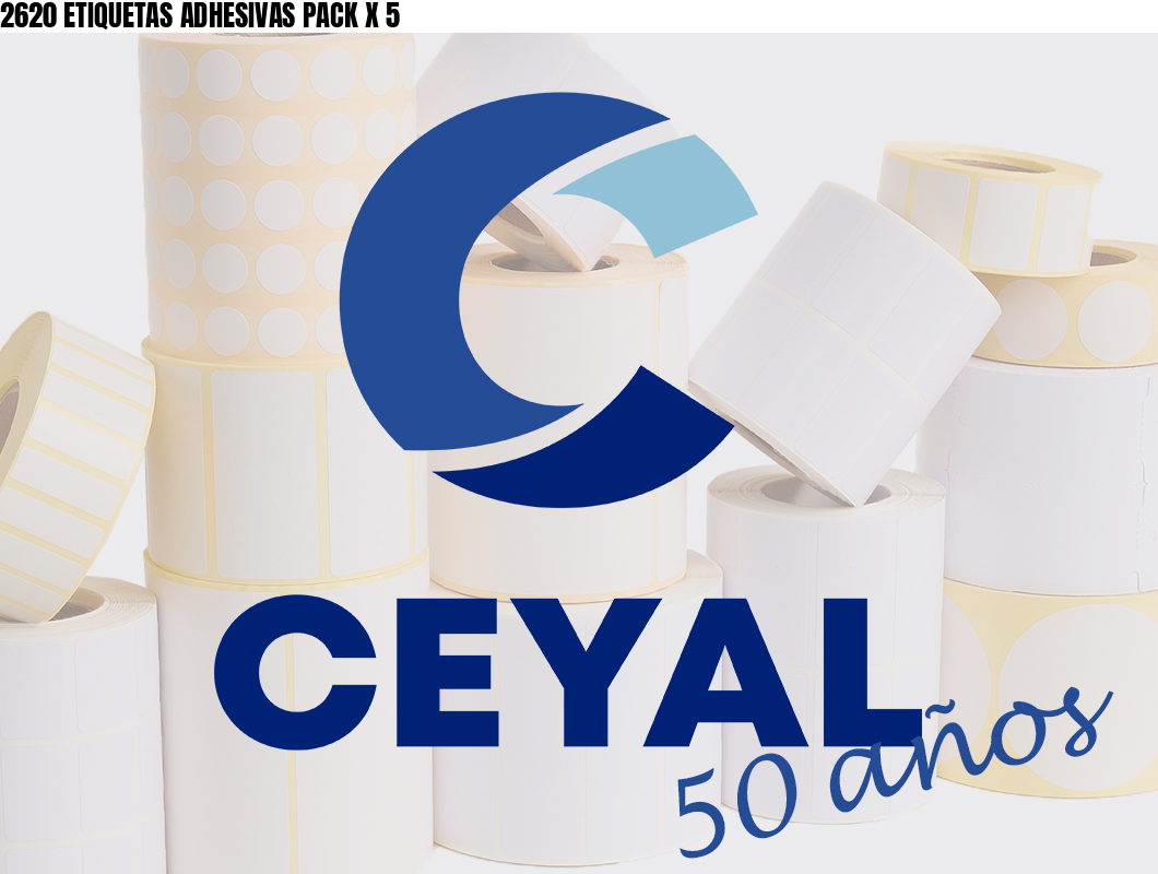 2620 ETIQUETAS ADHESIVAS PACK X 5