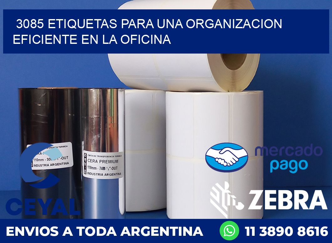 3085 ETIQUETAS PARA UNA ORGANIZACION EFICIENTE EN LA OFICINA