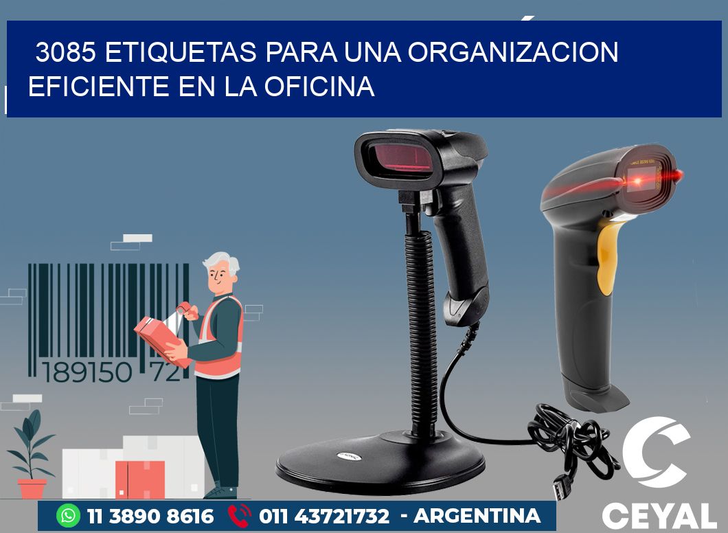 3085 ETIQUETAS PARA UNA ORGANIZACION EFICIENTE EN LA OFICINA