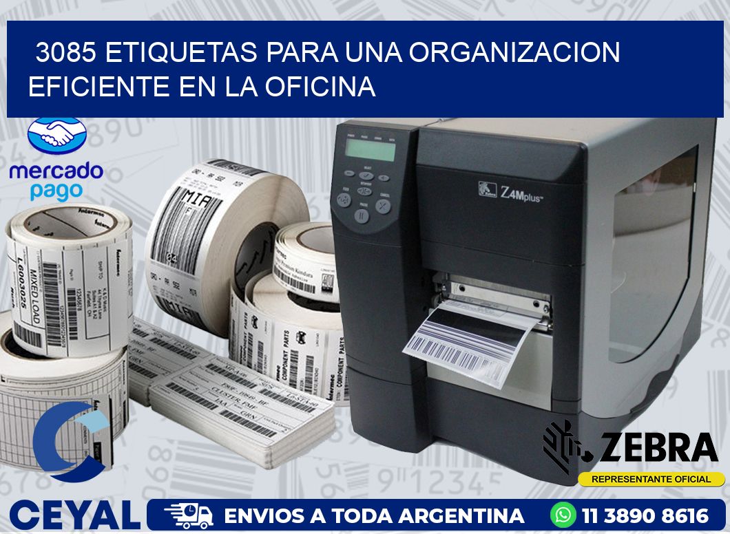 3085 ETIQUETAS PARA UNA ORGANIZACION EFICIENTE EN LA OFICINA