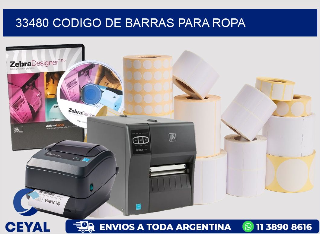 33480 CODIGO DE BARRAS PARA ROPA