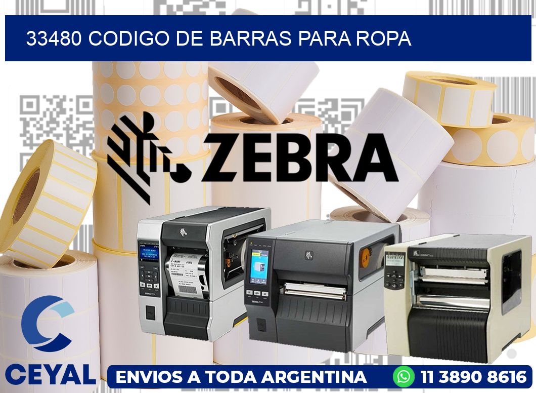 33480 CODIGO DE BARRAS PARA ROPA
