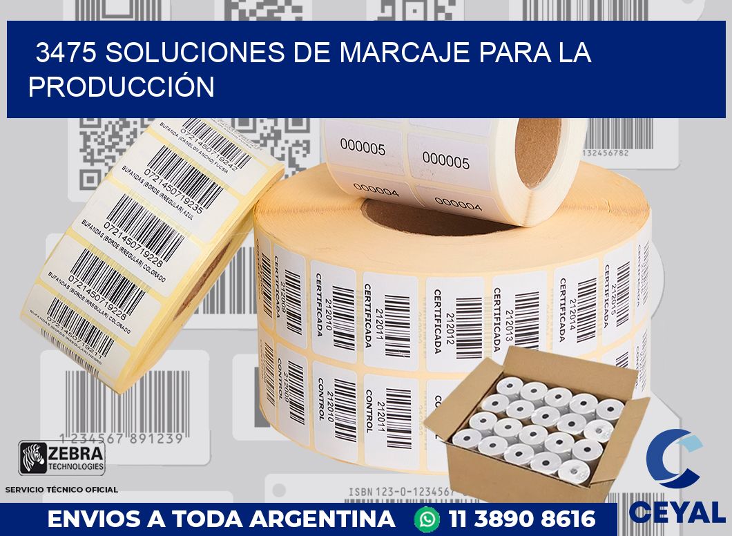 3475 SOLUCIONES DE MARCAJE PARA LA PRODUCCIÓN