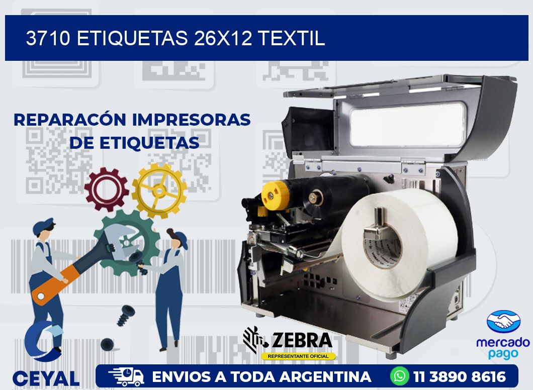 3710 ETIQUETAS 26X12 TEXTIL