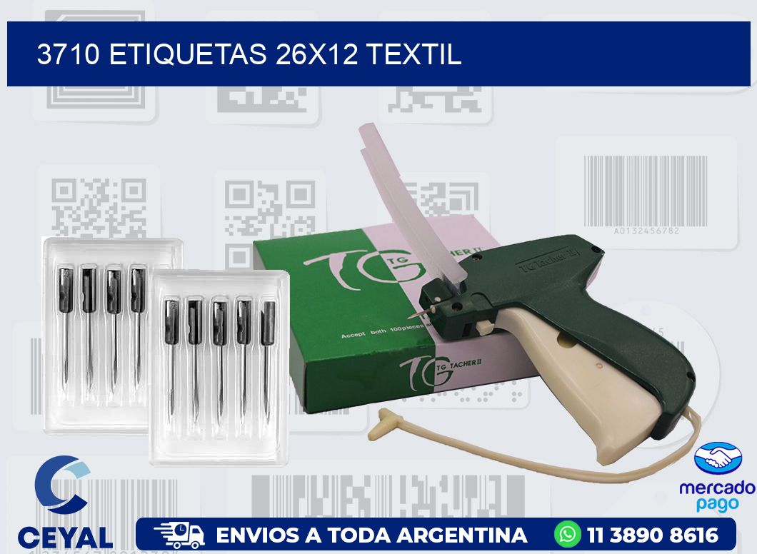 3710 ETIQUETAS 26X12 TEXTIL